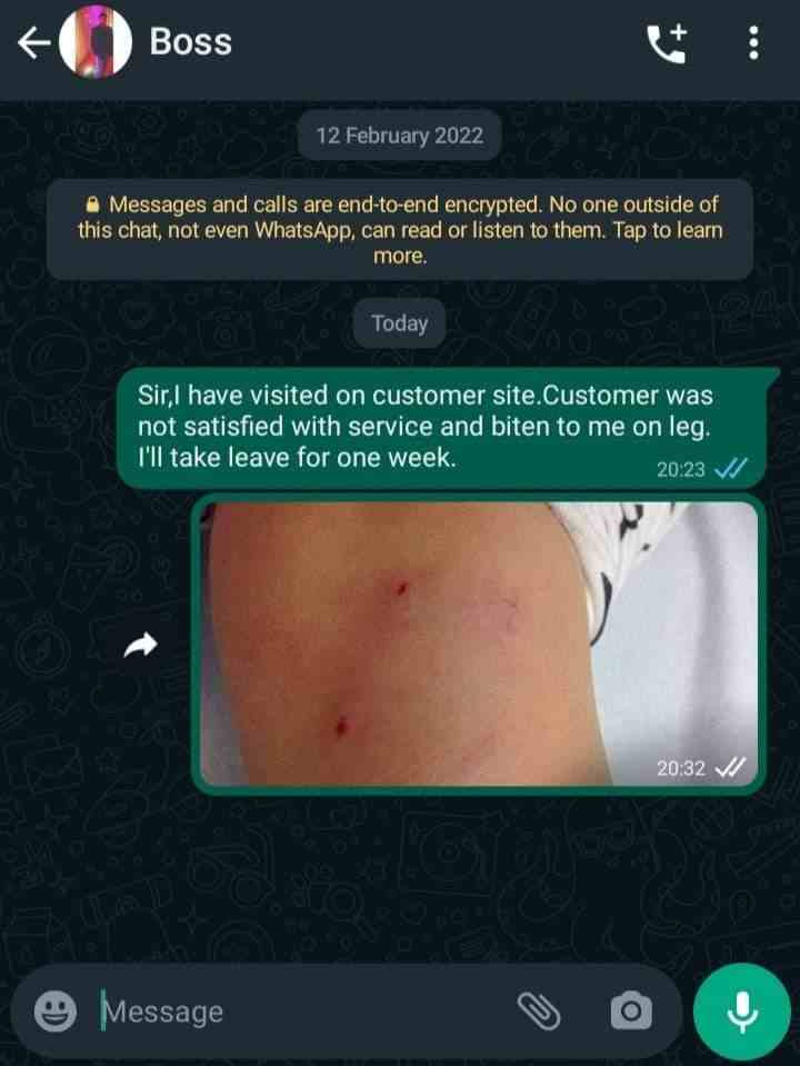 visited on customer site customer was not satisfied with service
