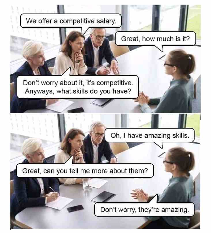 We offer a competitive salary