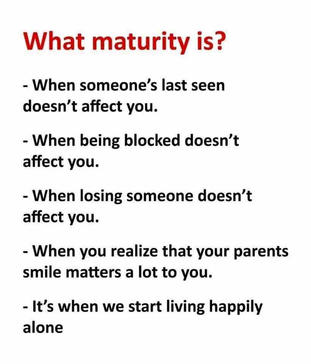 What maturity is ?