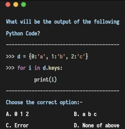 what will be the output of the following python code?