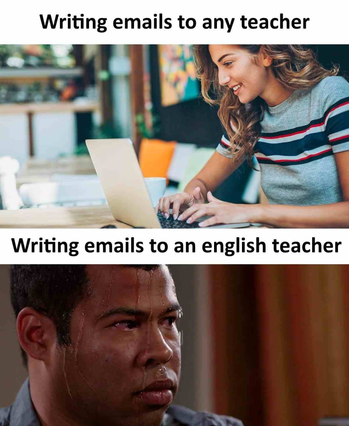 Writing emails to an English Teacher