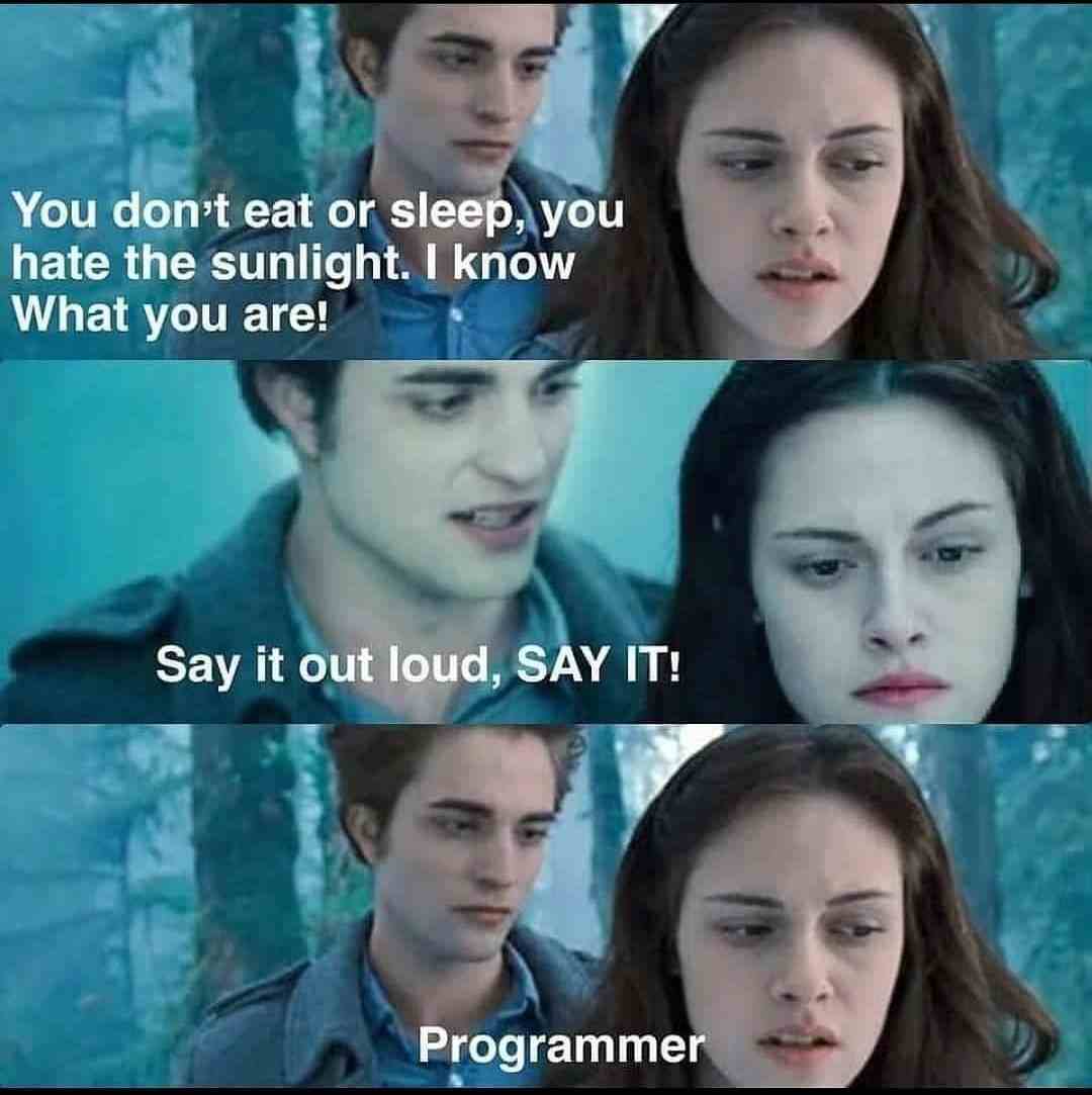 You don't eat or sleep
