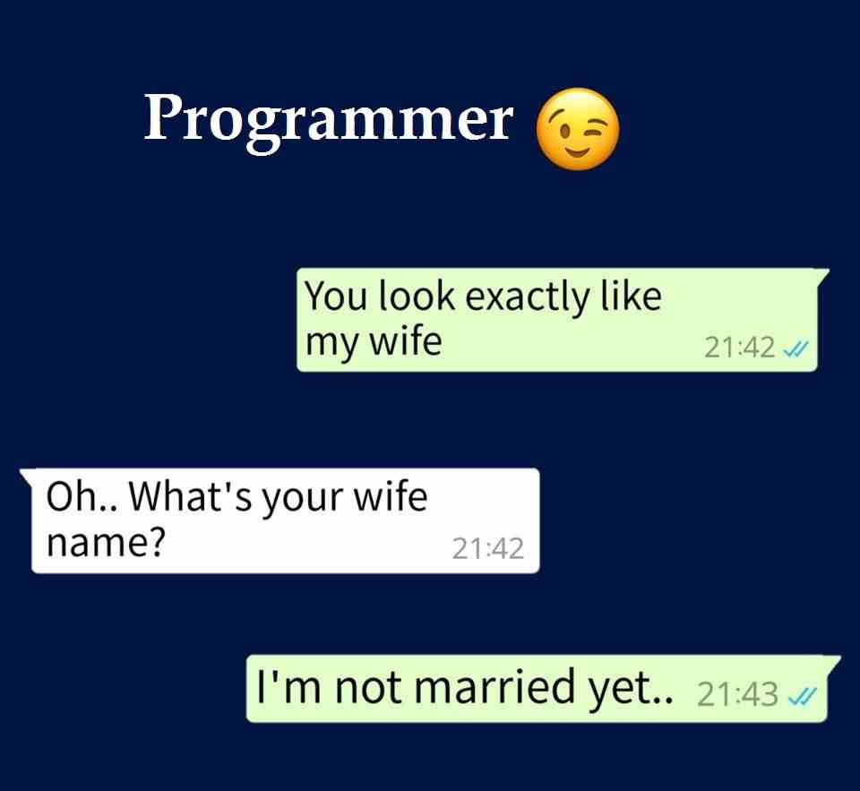 i'm not married yet..
