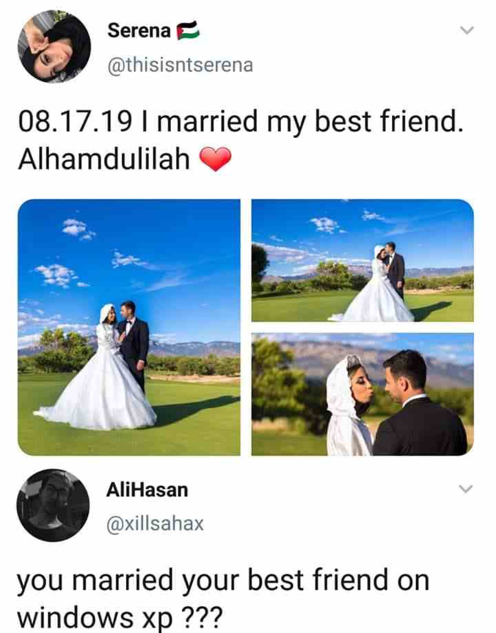 You married your best friend on...